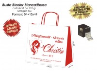 BUSTE IN CARTA BICOLOR BIANCA/ROSSA